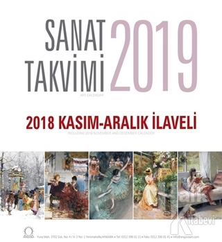 2019 Sanat Duvar Takvimi - 2018 Kasım-Aralık İlaveli - Halkkitabevi