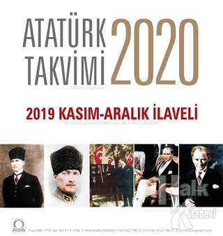 2020 Atatürk Masa Takvimi - 2019 Kasım - Aralık İlaveli - Halkkitabevi
