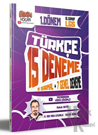 2023 LGS 1. Dönem Türkçe 15 Deneme Sınavı Benim Hocam Yayınları - Halk
