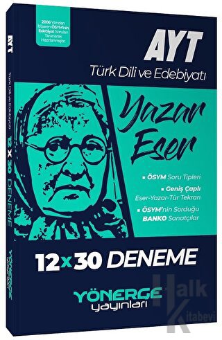 2024 AYT Türk Dili ve Edebiyatı Yazar Eser 12 x 30 Deneme