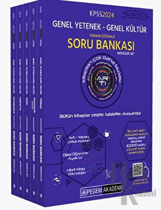 2024 KPSS Genel Yetenek Genel Kültür Tamamı Çözümlü Soru Bankası Seti - 5 Kitap