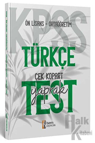 2024 KPSS Ortaöğretim Ön Lisans Türkçe Çek Kopart Yaprak Test