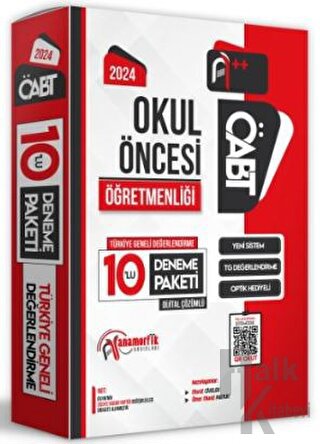 2024 ÖABT Okul Öncesi Öğretmenliği Türkiye Geneli 10 Deneme Dijital Çö