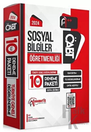 2024 ÖABT Sosyal Bilgiler Öğretmenliği Türkiye Geneli 10 Deneme Dijital Çözümlü