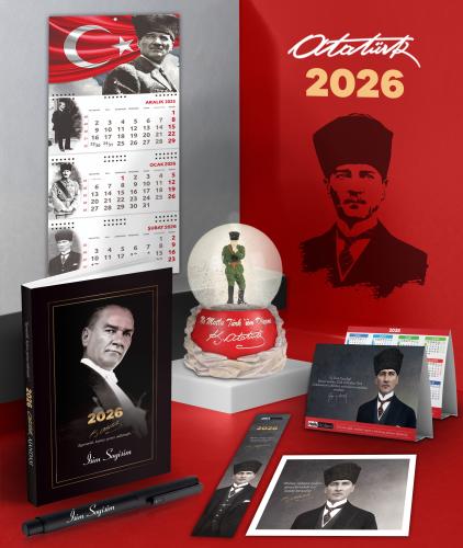 Kişiye Özel 2026 Atatürk Gazi Paşa Ajanda - Ayyıldız Duvar Takvimi - M
