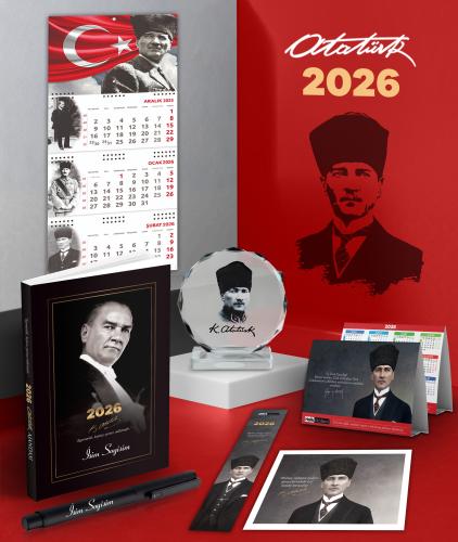 Kişiye Özel 2026 Atatürk Gazi Paşa Ajanda - Ayyıldız Duvar Takvimi - M