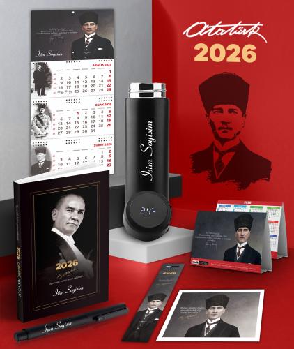 Kişiye Özel 2026 Atatürk Gazi Paşa Ajanda - Gazi Duvar Takvimi - Masa 
