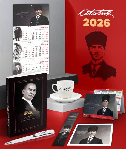 2026 Atatürk Gazi Paşa Ajanda - Gazi Duvar Takvimi - Masa Takvimi - Ay