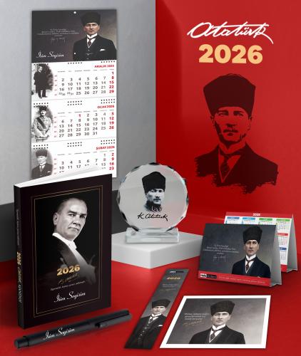 Kişiye Özel 2026 Atatürk Gazi Paşa Ajanda - Gazi Duvar Takvimi - Masa 