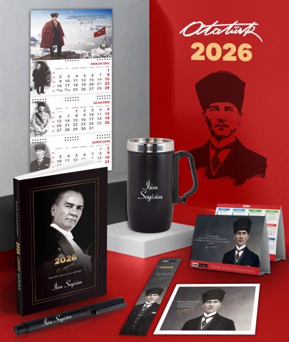 Kişiye Özel 2026 Atatürk Gazi Paşa Ajanda - Sakarya Duvar Takvimi - Ma