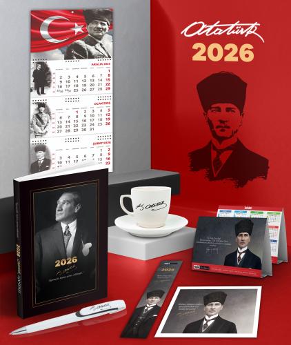 2026 Atatürk İstikbal Ajanda - Ayyıldız Duvar Takvimi - Masa Takvimi -