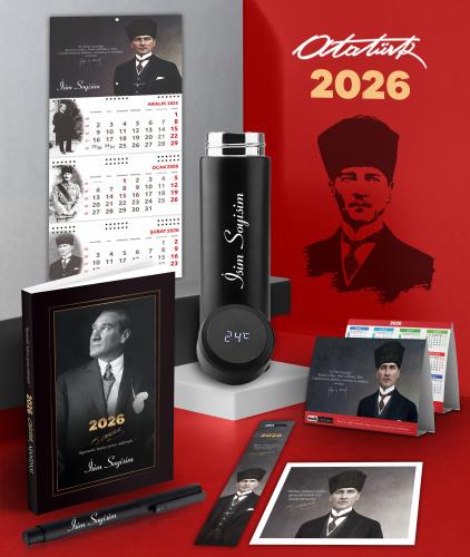 Kişiye Özel 2026 Atatürk İstikbal Ajanda - Gazi Duvar Takvimi - Masa T