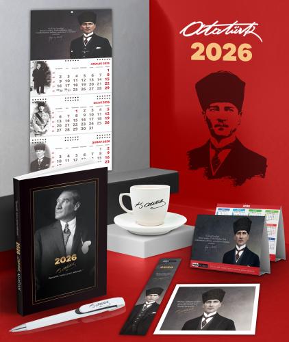 2026 Atatürk İstikbal Ajanda - Gazi Duvar Takvimi - Masa Takvimi - Ayr