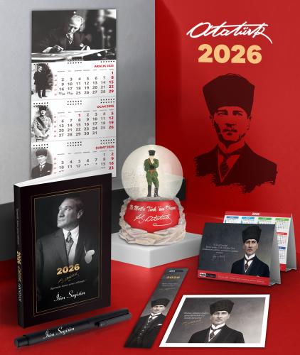 Kişiye Özel 2026 Atatürk İstikbal Ajanda - İmza Duvar Takvimi - Masa T