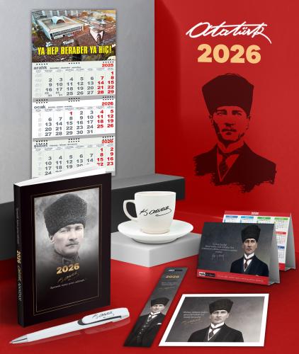2026 Atatürk Komutan Ajanda - Duvar Takvimi-YHBYH - Masa Takvimi - Ayr