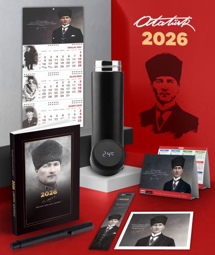 2026 Atatürk Komutan Ajanda - Gazi Duvar Takvimi - Masa Takvimi - Ayra