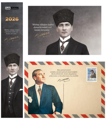 2026 Atatürk Kalpaklı Ajanda - Ayyıldız Duvar Takvimi - Masa Takvimi - 2026 Atatürk Kalpaklı Ajanda - Ayyıldız Duvar Takvimi - Masa Takvimi -