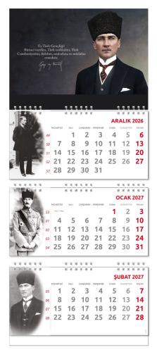 2027 Atatürk Gemici Duvar Takvimi - Gazi