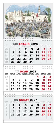 2027 Gemici Duvar Takvimi - Filistin - Halkkitabevi
