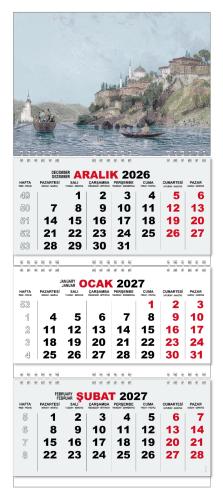 2027 Gemici Duvar Takvimi - Sandal Sefası - Halkkitabevi