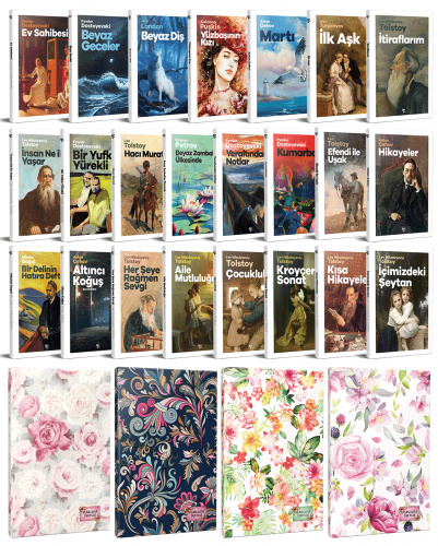 23 Dünya Klasiği ve Çiçekli Planlama Defteri Seti -2 - Halkkitabevi