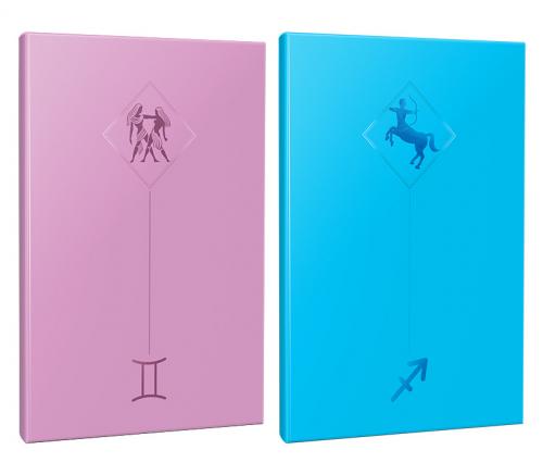 2li Burç-Astroloji Temalı 13,5x19,5cm 64 Sayfa Çizgisiz Defter Seti -1