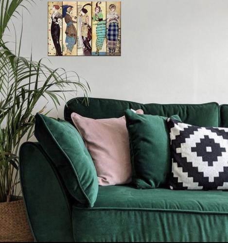 5'li Retro Kadınlar Ahşap Tablo - Halkkitabevi