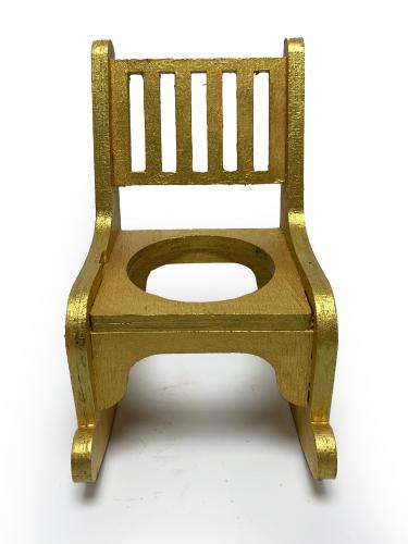 Lora Sallanan Sandalyeli Çiçeklik, Altın - Halkkitabevi