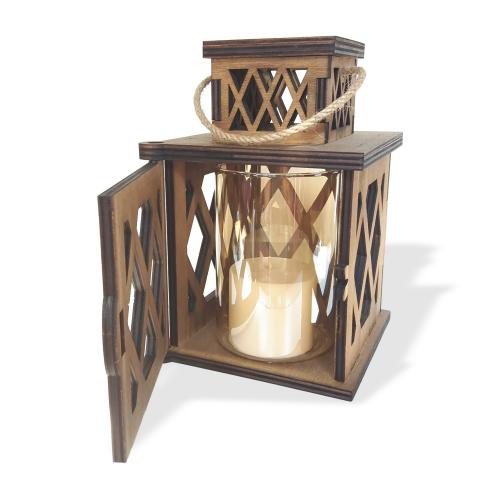 Athena Ahşap Fener, Küçük Boy - Halkkitabevi