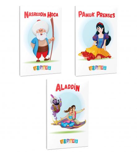 3'lü 64 Sayfa 13,5x19,5 Okul Defteri Seti 10 - Halkkitabevi