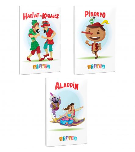 3'lü 64 Sayfa 13,5x19,5 Okul Defteri Seti 5 - Halkkitabevi