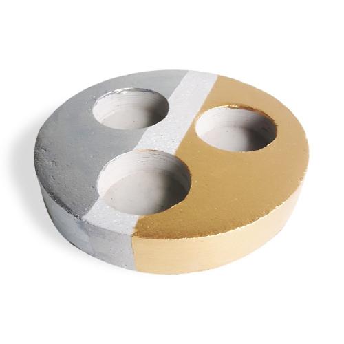 3'lü Yuvarlak Beton T-Lightlık Altın Varaklı - Halkkitabevi