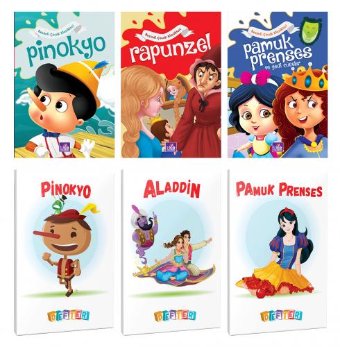 3 Renkli Dünya Masalı ve 3 Masal Karakteri Temalı 64 Sayfa 13,5x19,5 O