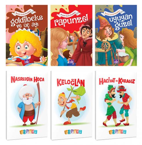 3 Renkli Dünya Masalı ve 3 Masal Karakteri Temalı 64 Sayfa 13,5x19,5 O