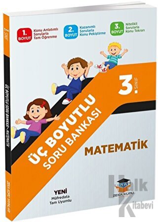 3. Sınıf Matematik Üç Boyutlu Soru Bankası Zeka Küpü Yayınları - Halkk