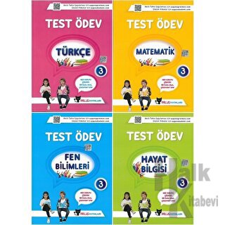 3. Sınıf Test Ödev Kitapları - Türkçe Matematik Fen Bilimleri Hayat Bilgisi