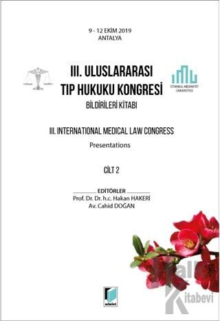 3. Uluslararası Tıp Hukuku Kongresi Bildirileri Kitabı Cilt 2 - Halkki