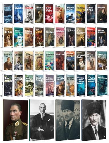 30 Dünya Klasiği ve Atatürk Temalı 64 Sayfa Çizgili Defter Seti -2 - H