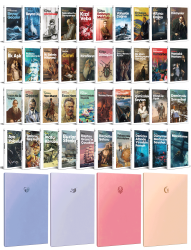 30 Dünya Klasiği ve Pastel Çizgisiz Defter Seti -1 - Halkkitabevi