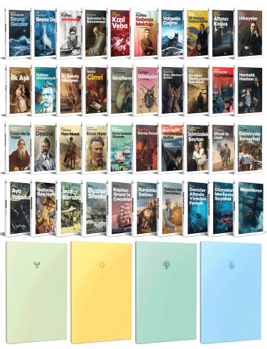 30 Dünya Klasiği ve Pastel Çizgisiz Defter Seti -2 - Halkkitabevi