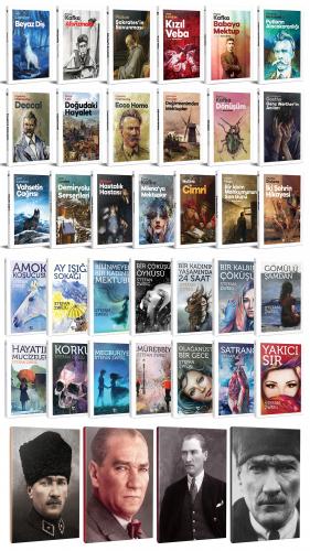 33 Dünya Klasiği ve Atatürk Temalı 64 Sayfa Çizgili Defter Seti -1 - H