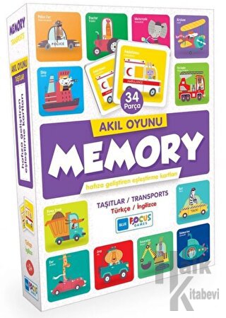 34 Parça Memory Taşıtlar Akıl Oyunu - Halkkitabevi