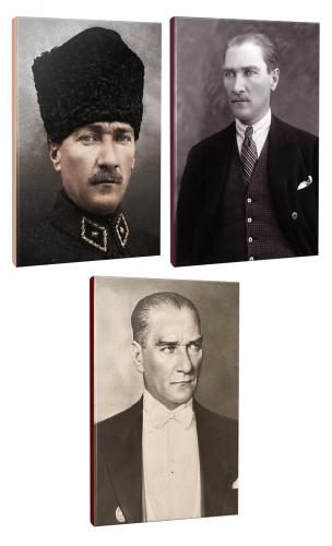 3lü Atatürk- Çizgili Okul Defteri Seti 64 Sayfa 13,5x19,5cm -8 
