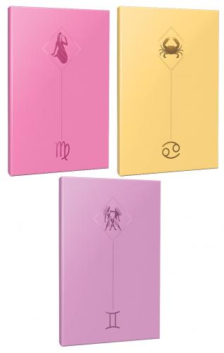 3lü Burç-Astroloji Temalı 13,5x19,5cm 64 Sayfa Çizgisiz Defter Seti -6
