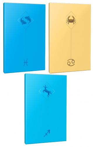 3lü Burç-Astroloji Temalı 13,5x19,5cm 64 Sayfa Çizgisiz Defter Seti -8