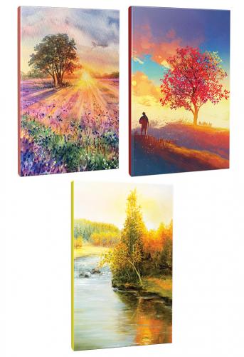 3lü Manzara Temalı 13,5x19,5cm 64 Sayfa Çizgili Okul Defteri Seti -7 -