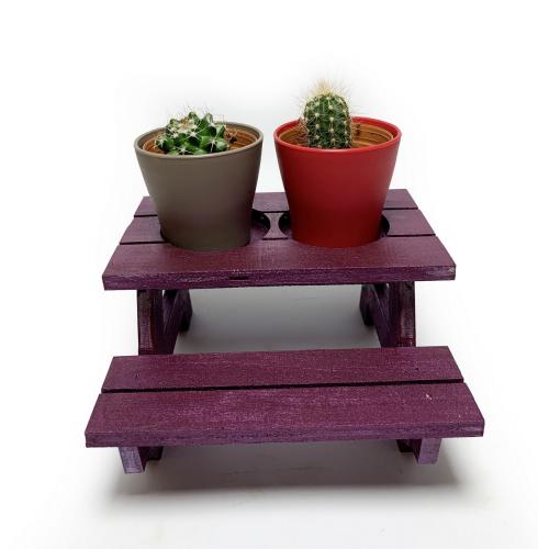 Küçük Mürdüm Ahşap Yuvalı Bank Sunumluk