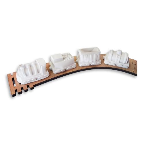 Ahşap Raylı Beton Tren - Halkkitabevi