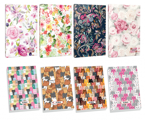 4lü Çiçek Desenli 64 Sayfa Planlama Defteri ve 4 Bloknot-4 - Halkkitab