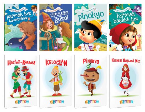 4 Renkli Dünya Masalı ve 4 Masal Karakteri Temalı 64 Sayfa 13,5x19,5 O